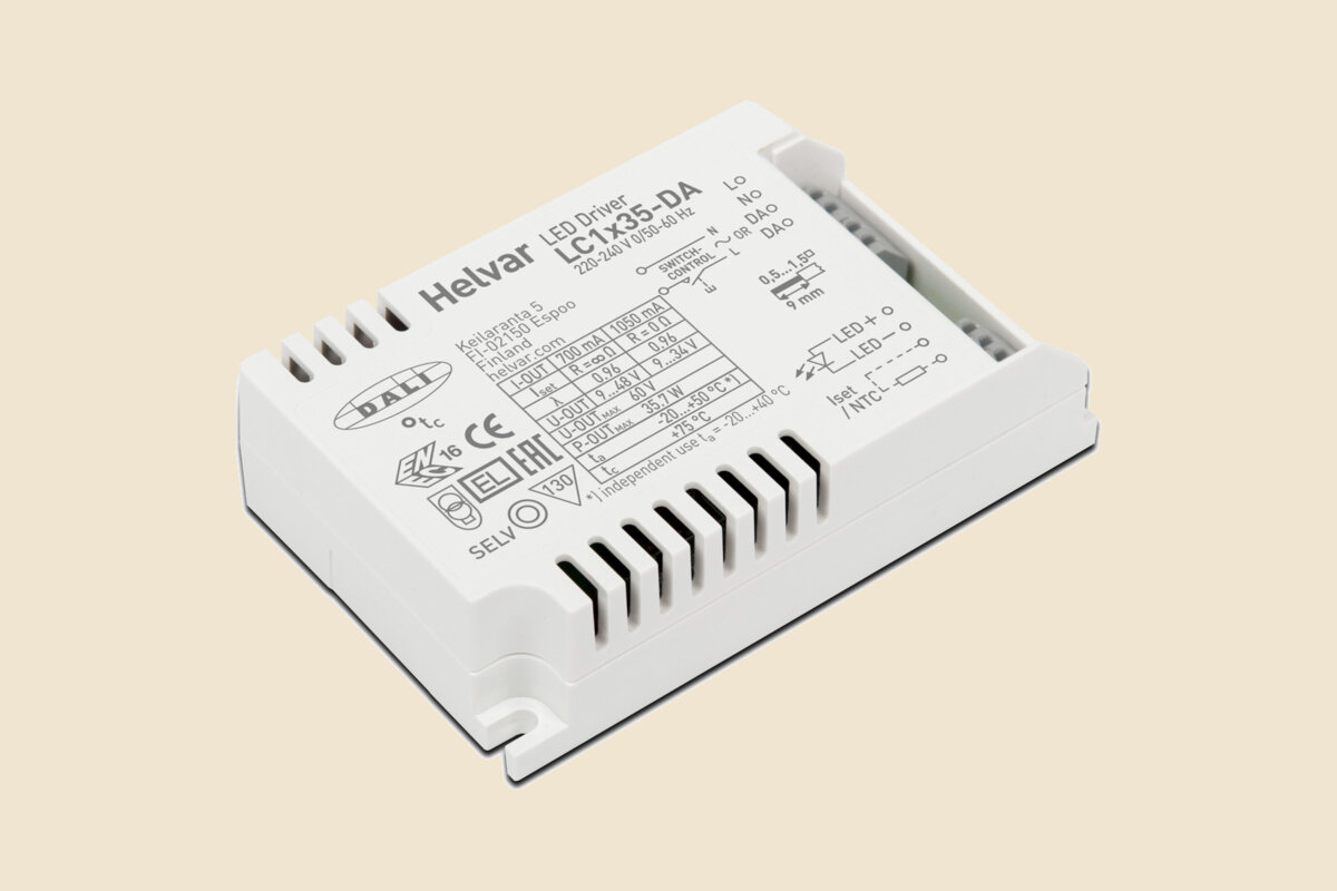 Helvar hybrid dimming: four DALI LED drivers launched in 2016