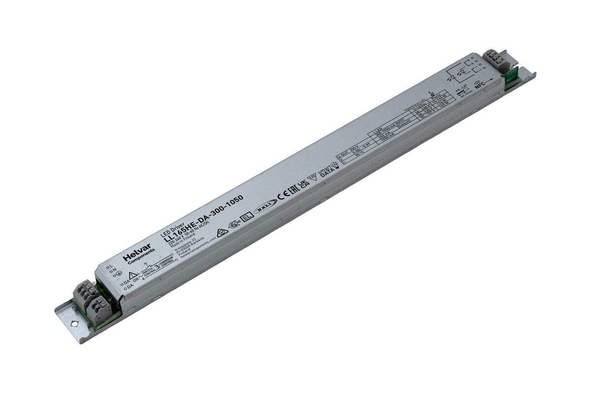Helvar LL165HE-DA-300-1050 165 W DALI-2 linear LED driver