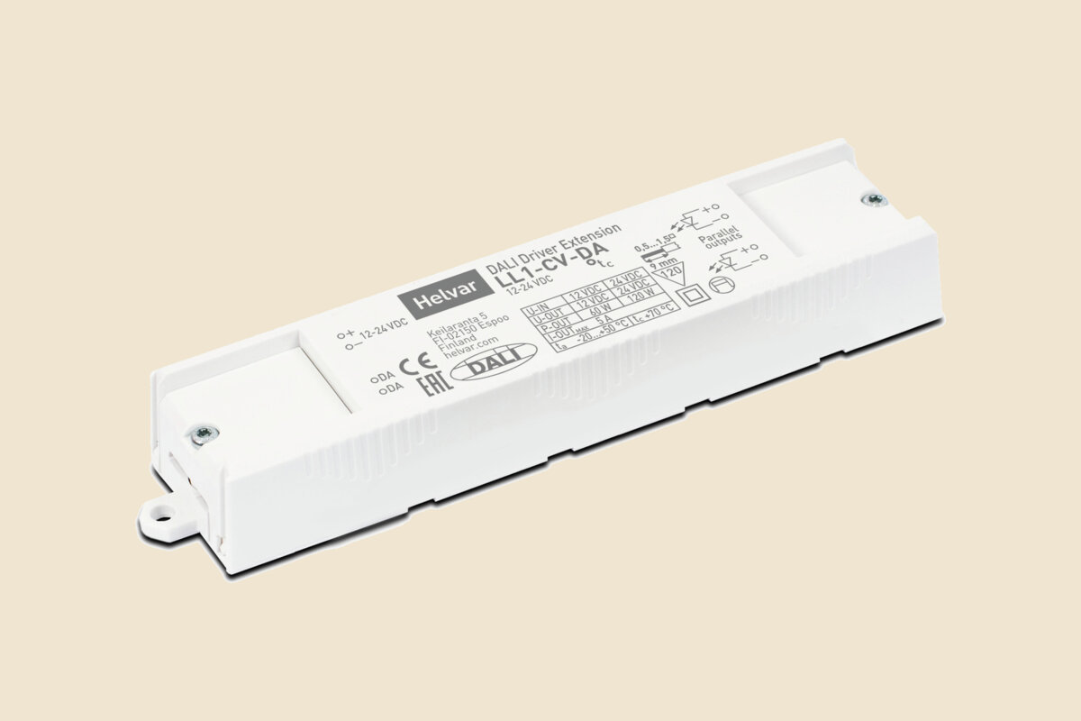 Helvar LL1-CV-DA: DALI dimming for constant voltage cove lights