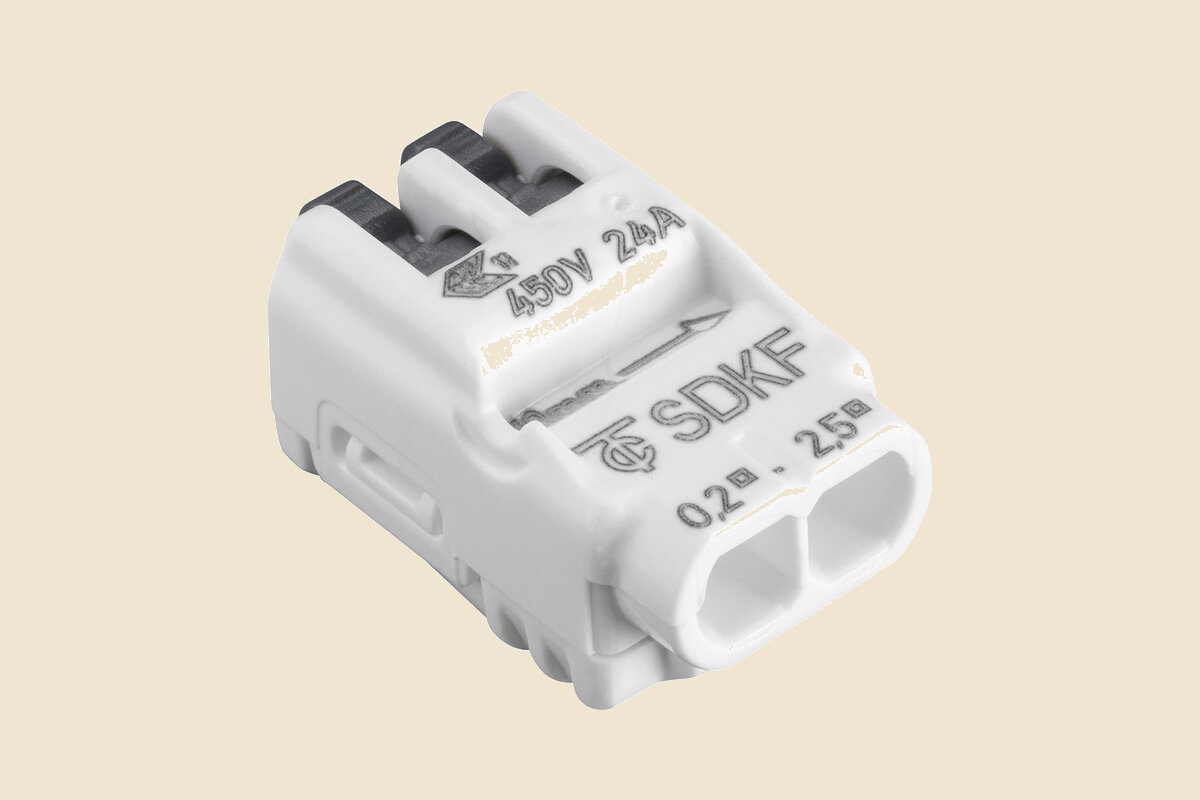 SDKF connectors: secure push-in joints for thin LED wires