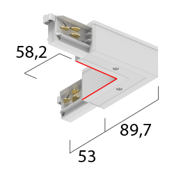 ONETRACK L-coupler (Key inside)