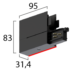 ONETRACK End feed (Key right)