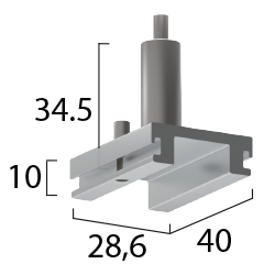 ONETRACK Ceiling bracket with gripper