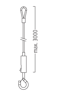 Steel wire with fast hanger