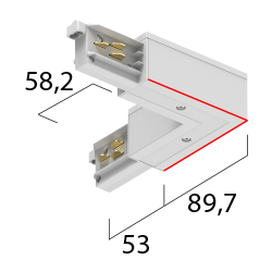 ONETRACK L-coupler (Key outside)