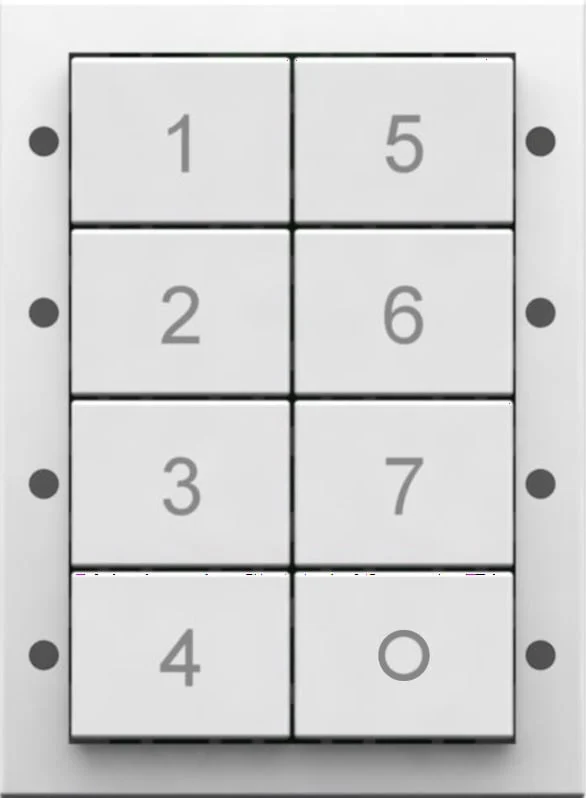 136W / 136B · 7 scenes + Off (8 buttons)