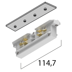 ONETRACK Straight coupler + Jointing bracket