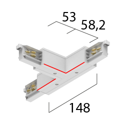 ONETRACK T-coupler (Key inside, left)