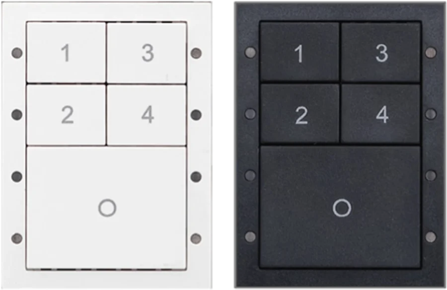 134WD2 / 134BD2 · 4 scenes + Off (5 buttons)