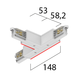 ONETRACK T-coupler (Key outside, right)