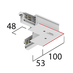 ONETRACK L-coupler (Key outside)