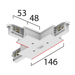 ONETRACK T-coupler (Key outside, right)