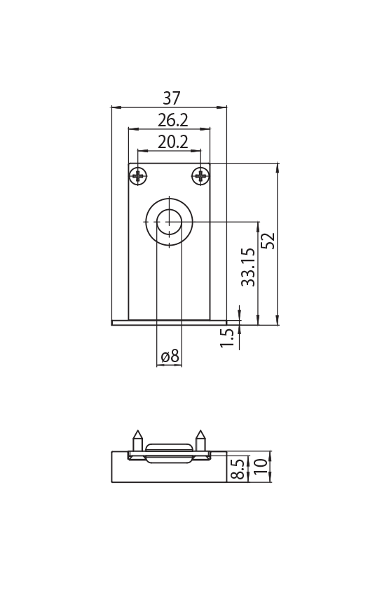 Dimension drawing