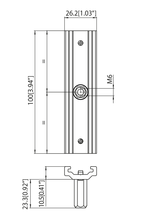 Dimension drawing