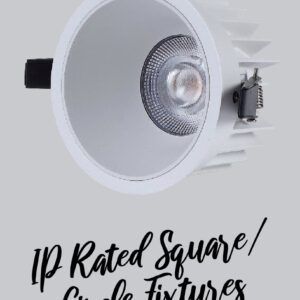 VOSKO IP65-rated downlights offer premium LED illumination. Available in circular/square shapes, 10W−45W, 2700K−4000K, with DALI-2/Wireless dimming