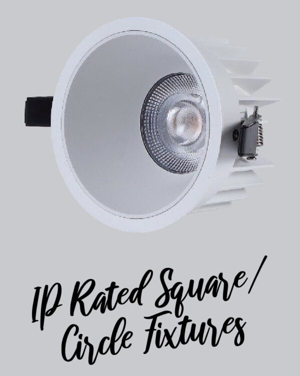 VOSKO IP65-rated downlights offer premium LED illumination. Available in circular/square shapes, 10W−45W, 2700K−4000K, with DALI-2/Wireless dimming